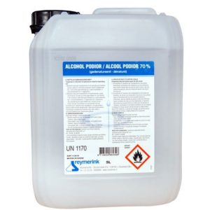 Alcohol Podior 70% 5 liter. Alcohol Podior 70% (ook wel Spiritus ketonatus dilutus genoemd), is een desinfectievloeistof op basis van gedenatureerde ethanol.