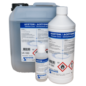 ACETON 100ml Reymerink Aceton Oplosmiddel is geschikt voor het verwijderen van synthetische producten en gedroogde verven. Denk bijvoorbeeld aan het verwijderen van nagellak, lijm, verf, vet en inkt.