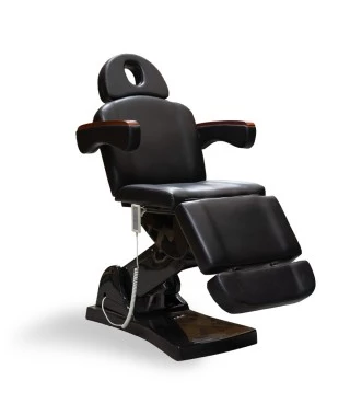 Tattoostoel Professional Electric Armchair Lux N2 iseen geavanceerde, zeer comfortabele fauteuil die verstelbaar is met elektromotoren - verstelbare zithoogte, rug- en beenhoek. Gemaakt van hoogwaardig ecologisch leer. Eenvoudig schoon te houden dankzij vlakke oppervlakken en ingebouwde actuatoren. Stal