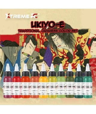 XTREME INKT - UKIYO-E TRADITIONELE JAPANSE KLEURENSET - 10X30ML (REACH 2023)