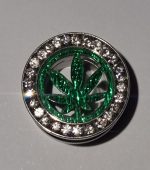 Titanium Tunnel Screw-fit Silver Diamond Ring + Wietblad  ( G23 Titanium )