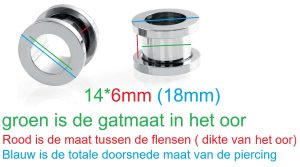 tunnelpiercing maatvoeringen het tattoohuys in heerhugowaard