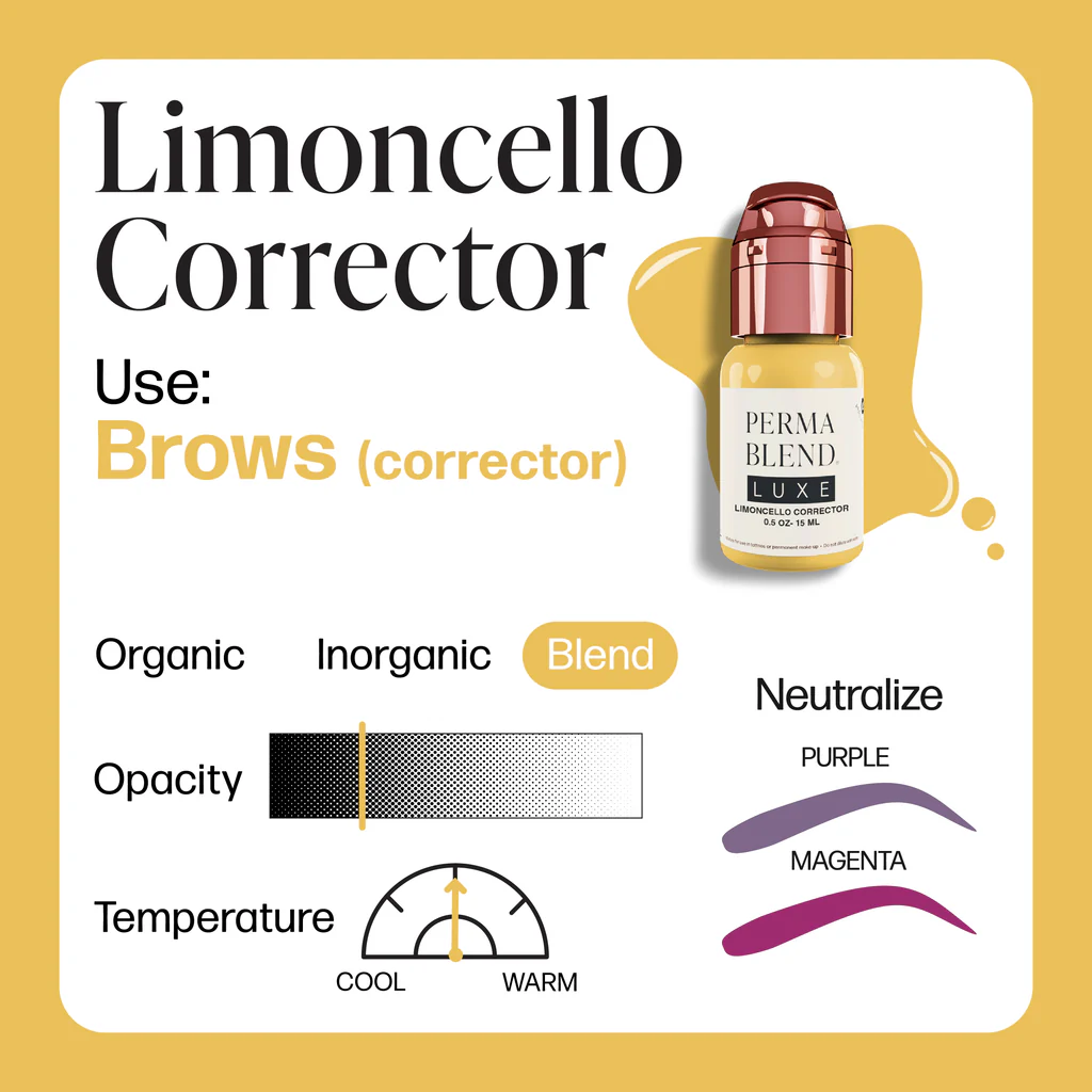 Limoncello Corrector 15 ml Perma Blend Luxe PMU Ink