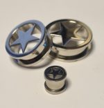 Titanium Tunnel Screw-fit Silver Star ( G23 Titanium )