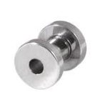 Titanium Tunnel Solid Silver ( G23 Titanium ) Titanium Screw-fit Tunnel G23 Titanium