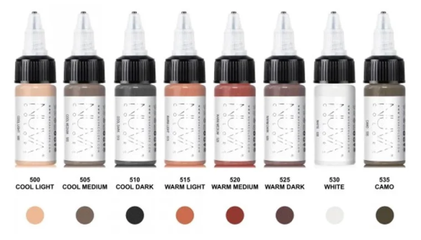 Nuva Colors Scar Collection set - 8 x 15 ml  het Tattoohuys
