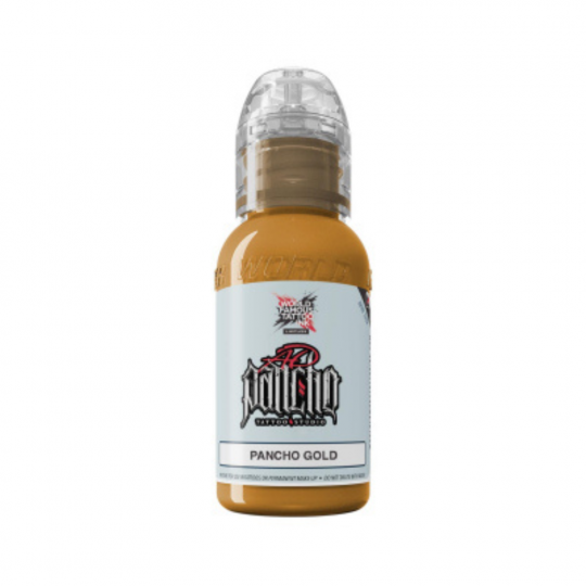 WORLD FAMOUS LIMITLESS Pancho Gold 30 ml (Reach-conform)     WORLD FAMOUS LIMITLESS , één van de beste, goedgekeurde tattooinkten in de wereld! WORLD FAMOUS LIMITLESS Pancho Gold 30 ml (Reach-conform) WORLD FAMOUS LIMITLESS , één van de beste, goedgekeurde tattooinkten in de wereld!