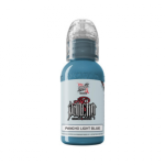 WORLD FAMOUS LIMITLESS Pancho Light Blue 30 ml (Reach-conform) WORLD FAMOUS LIMITLESS , één van de beste, goedgekeurde tattooinkten in de wereld! Let op ! regelmatig worden de inkten aangepast en verbeterd , waardoor sommige kleuren soms even , of langere tijd niet leverbaar zijn. De nieuwe Limitless-inktlijn is ontwikkeld in overeenstemming met de nieuwste REACH-regelgeving van de Europese Unie, die vanaf 4 januari 2022 van kracht is. World Famous Tattoo Ink biedt u premium kwaliteit tattoo inkt met super hoog pigmentgehalte en een verbazingwekkende flow rate. World Famous Ink vliegt in de huid en geneest supersnel. Met een enorm palet aan kleuren voor al uw geweldige kunstwerken, zal deze inkt uw werk als kunstenaar veel gemakkelijker maken en uw kunst echt laten knallen! - Bevat nul dierlijke producten - Niet op dieren getest - Beter voor de immuniteit en de algehele gezondheid - Betrouwbaarder en veiliger voor de huid - Inkt die langer meegaat en een betere levendigheid heeft Gemaakt in de VS Geschikt voor veganisten.