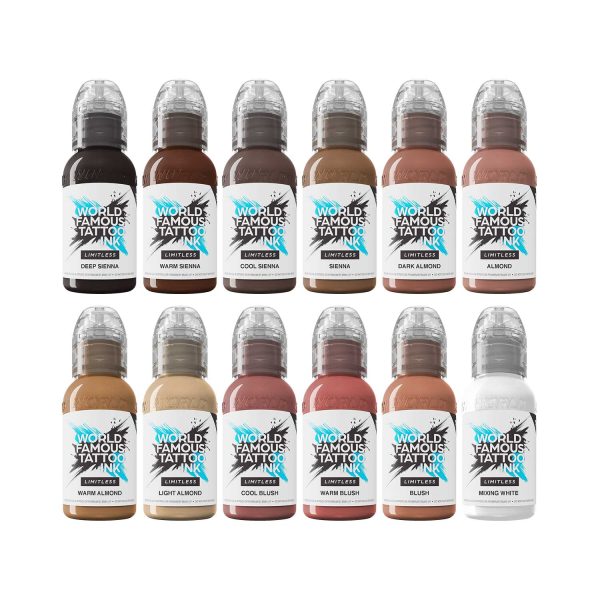 World Famous Limitless Tattoo Ink - Pink Ribbon Set - 12x 30 ml Pink Ribbon Set - 12x 30 ml