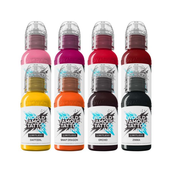 World Famous Limitless Tattoo Ink - Ryan Smith Flower Set - 8x 30 ml Ryan Smith Flower Set - 8x 30 ml